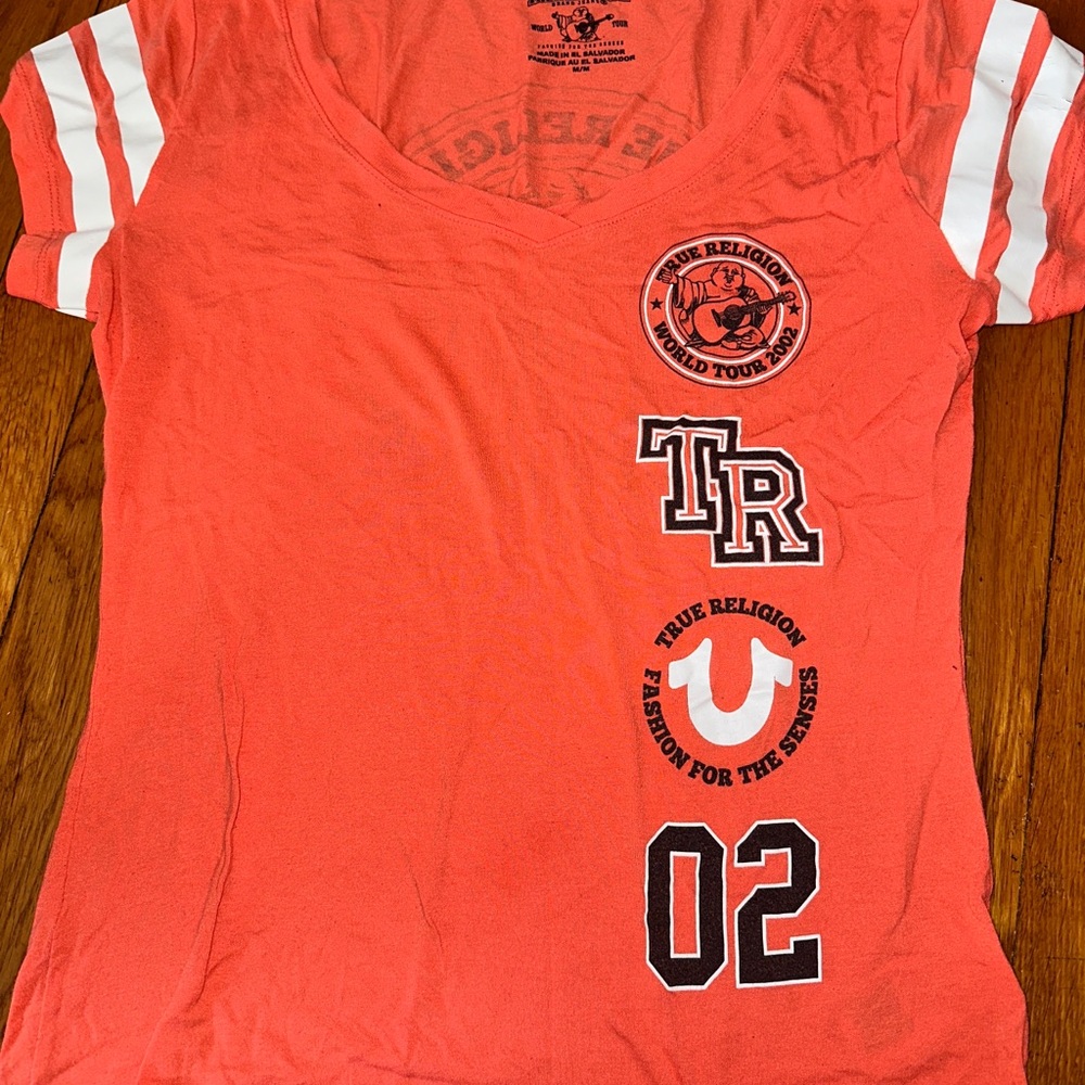 True Religion Orange Graphic Tee